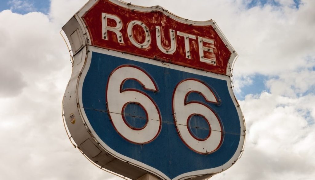 Route 66 Straßenschild