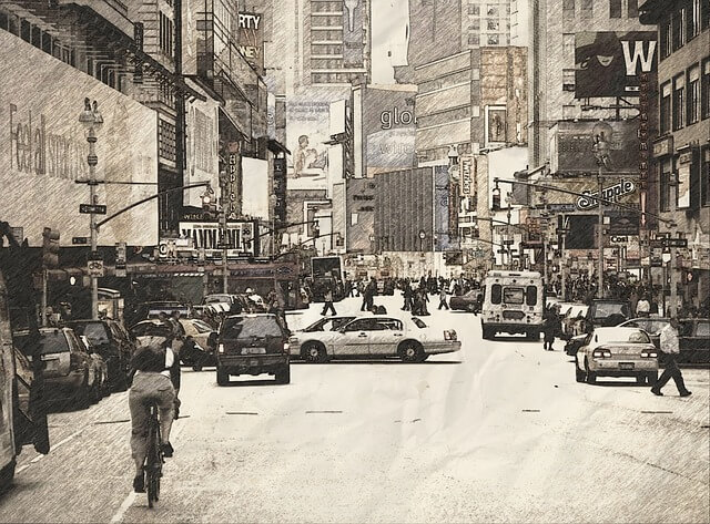 Arbeiten in den USA Times Square in NY