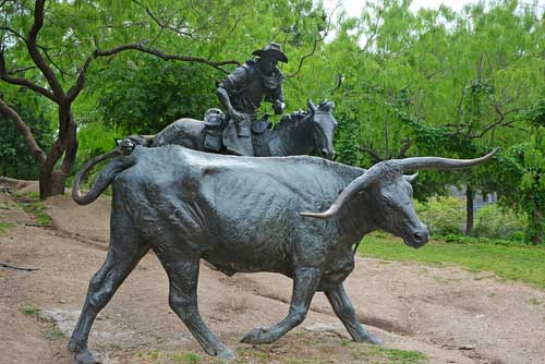 Dallas Cattle drive Sculptures