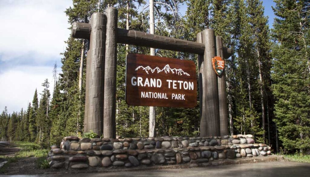 Eingang zu Teton nationalpark
